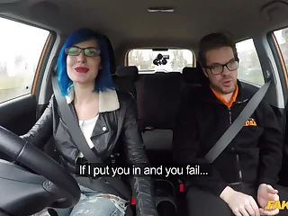 Driving lesson turned into sex for Alexxa Vice